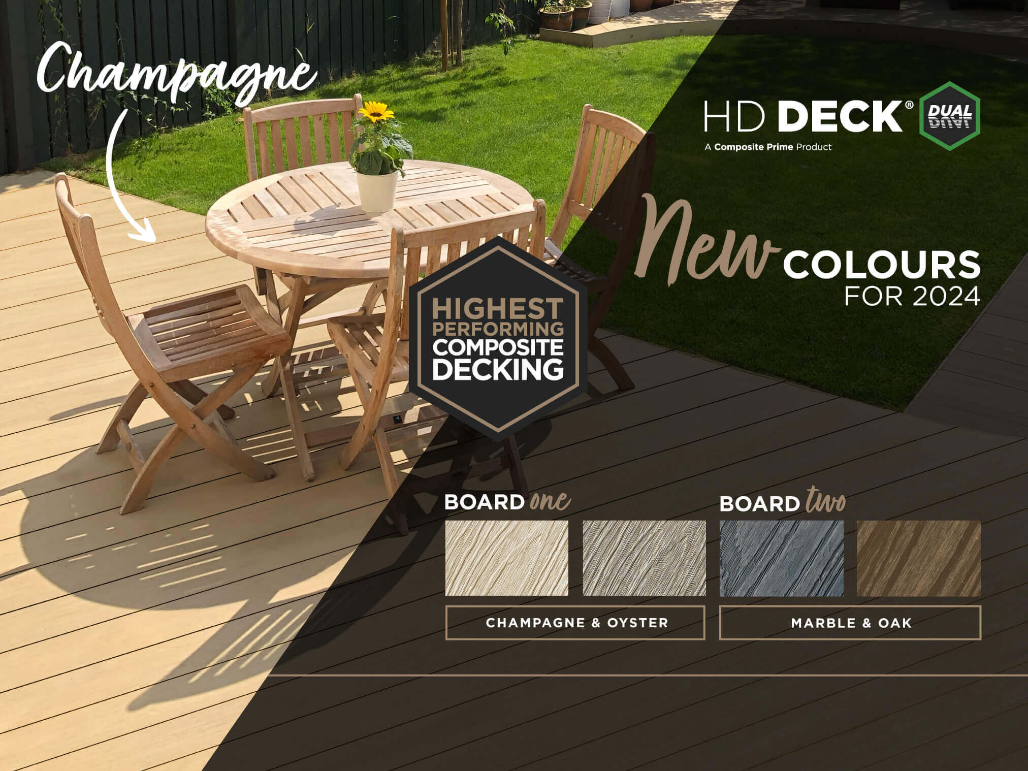 HD Deck Dual deck in Champagne