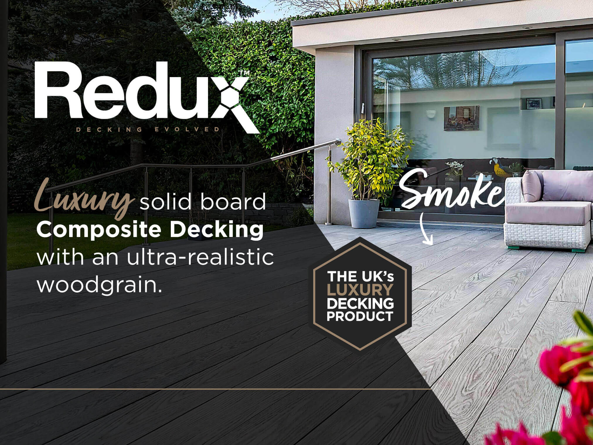 Redux Luxury Decking in Smoke