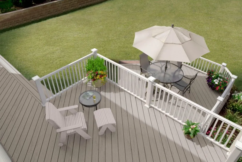 Boardwalk decking in weathered oak - Composite Prime
