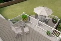Boardwalk decking in weathered oak - Composite Prime
