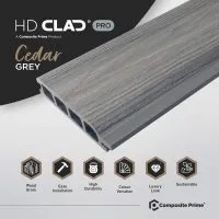 HD Clad Pro composite boards in Cedar Grey - Composite Prime