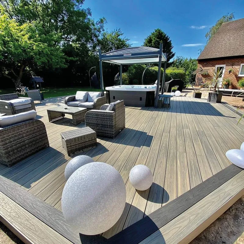 HD Dual Deck decking in Antique - Composite Prime